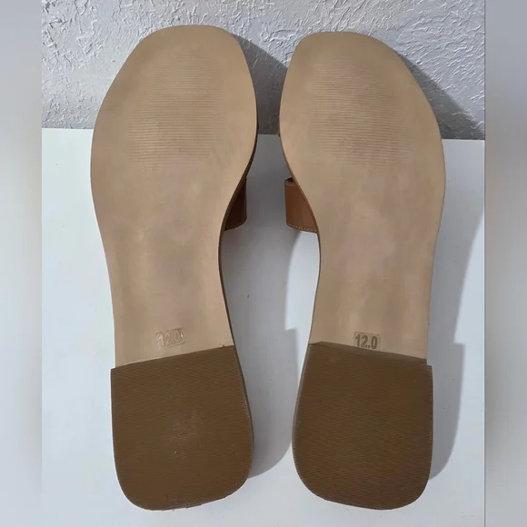 Steve Madden Hadyn Cognac Slip-On Leather Sandals Shoes Women's Size 12 - Picture 5 of 5